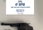 *4º BPM REALIZA PRISÃO EM FLAGRANTE DELITO POR PORTE ILEGAL DE ARMA DE FOGO.*