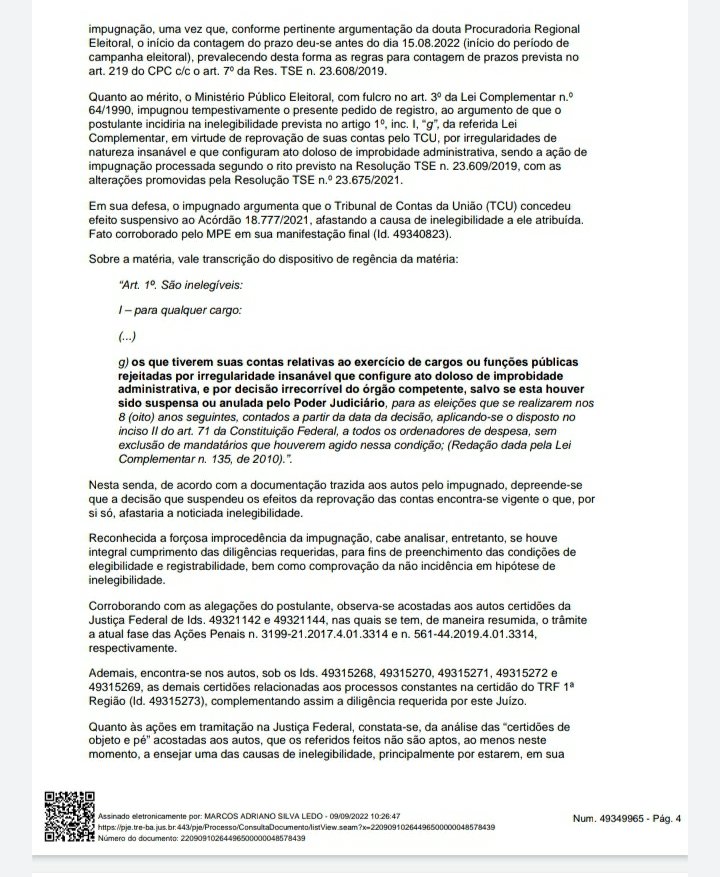 Candidatura  de Paulo Cezar Simões Silva foi deferida pelo TRE-BA
